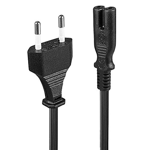 FSKE 2 Pack Negro C7 2M Power Cable con Euro IEC C7, Figure 8 Cable de alimentación Adecuado para TV Samsung Sony LG Philips, PS4, PS3, PC Monitor, DVD, Printer (2Paquetes)