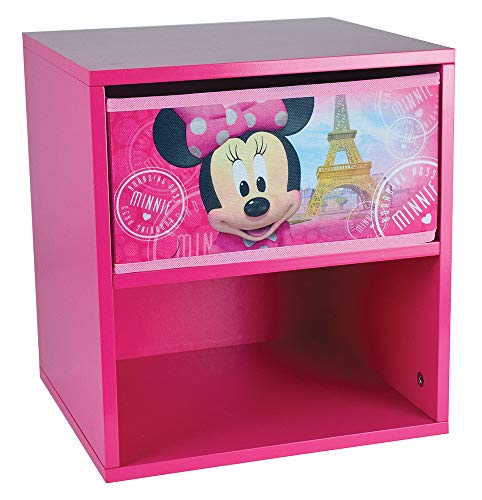 Fun House 712862 Disney Minnie - Mesita de Noche para niños, MDF, 33 x 30 x 36 cm