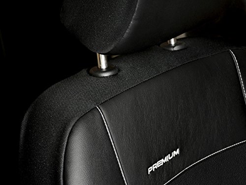 Fundas de asiento para Sprinter a medida, ajuste perfecto, fundas protectoras de asiento de piel vuelta + acolchado de punto, ®Auto-schmuck (Premium Sprinter I color negro)