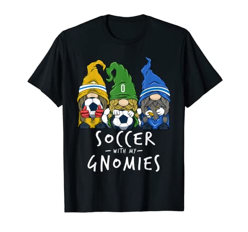 Fútbol Gnomos Jugando Fútbol Con Mis Gnomias Para Niños Hombres Camiseta