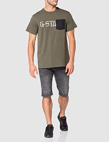 G-STAR RAW Ripstop Pocket Graphic Camiseta, Combat C336-723, XL para Hombre