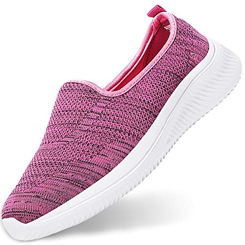 Gaatpot Mujer Zapatillas Casual Mocasines Mesh Calzados para Correr en Asfalto Zapatillas de Estar por Casa Deportivo de Exterior Zapatos Pink 37.5/38EU=38CN