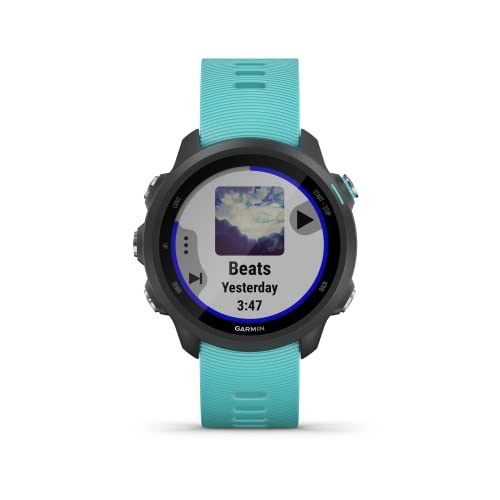 Garmin Forerunner 245 Music - Reloj con GPS para running con almacenamiento de música y funciones de entrenamiento, aguamarina
