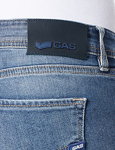 Gas Sax Zip Jeans, Blue Denim STR 10 1/2 OZ, 30 Hombres