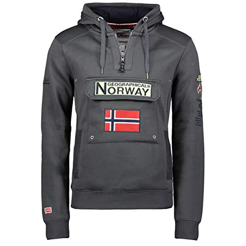Geographical Norway - Sudadera DE Hombre GYMCLASS Gris Oscuro L