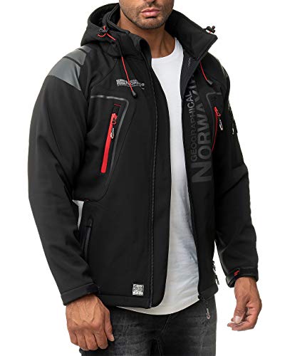 Geographical Norway Techno-bans - Chaqueta para hombre, Negro-01., S