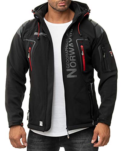 Geographical Norway Techno-bans - Chaqueta para hombre, Negro-01., S