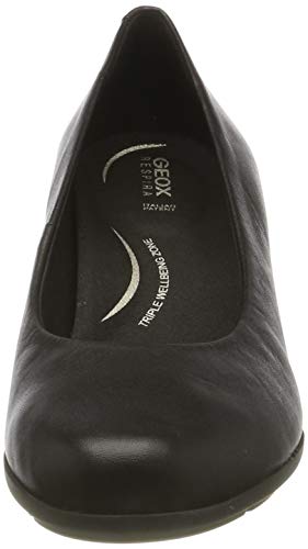 Geox D New Annya Mid A, Zapatos con Tacón Mujer, Negro (Black C9997), 42 EU