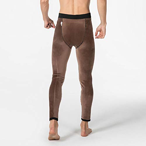 G&F Hombres Invierno Pantalones Térmicos Calzoncillos Largos Calentar Algodón Pantalones Interior Leggings Pantalones (Color : Black, Size : 3XL)