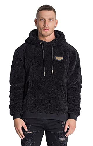 Gianni Kavanagh Black Teddy Sherpa Hoodie Hooded Sweatshirt, XS Mens