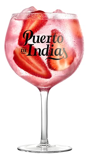 Gin Puerto de Indias - Edición Limitada San Valentín - Gin de Fresa Premium - Ginebra Sabor Fresa Premium - Ginebra Strawberry - 70 cl - 37.5%