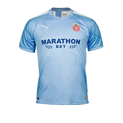 Girona FC Oficial Segunda Equipación Camiseta 2019-20, Mujer, Azul, L