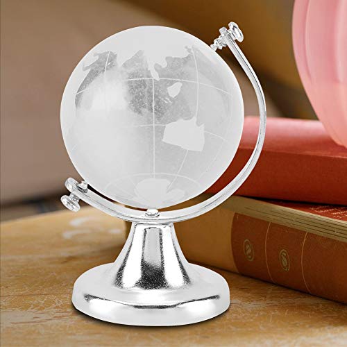Globo de cristal - Globo terráqueo redondo Mapa del mundo Bola de cristal Esfera Decoración para el hogar y la oficina Regalo