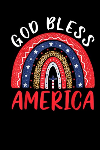 God Bless America 4th OF July Leopard USA Flag Christian Lined Notebook: Independence Day USA Notebook, Proud to be an American Gifts, 120 pages 6x9