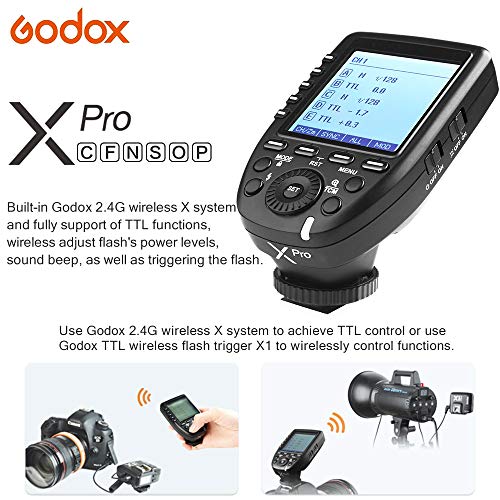 Godox Xpro-F TTL 1 / 8000s HSS LCD Grande GODOX X Sistema Alta Velocidad Flash Disparo para Fuji DSLR Cámaras