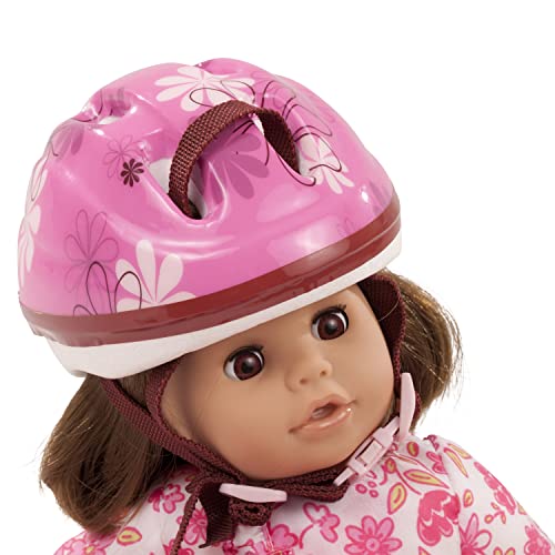 Götz 3401777 Bike / Climbing Helmet Flowers Doll Accessorie - Suitable For 45-50 cm Standing Dolls and 42-46 cm Baby Dolls - Suitable Agegroup 3+