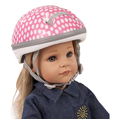 Götz 3402331 Bike / Climbing Helmet Dots Doll Accessorie - Suitable For 45-50 cm Standing Dolls and 42-46 cm Baby Dolls - Suitable Agegroup 3+