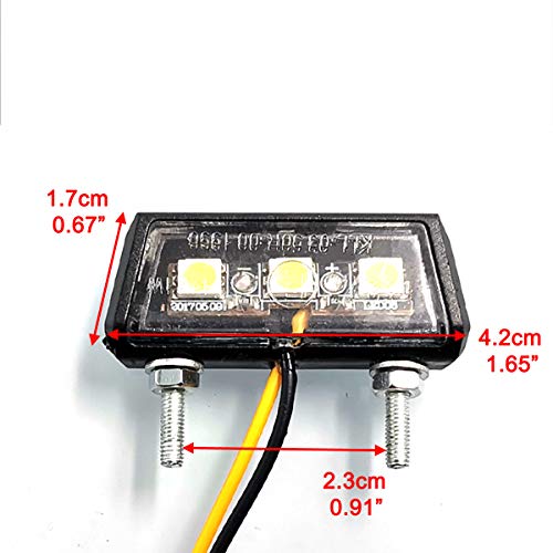 Greluma 1 Pieza de Luz para Matrícula de Motocicleta 3 SMD LED Chip Mini Lámpara Pequeña