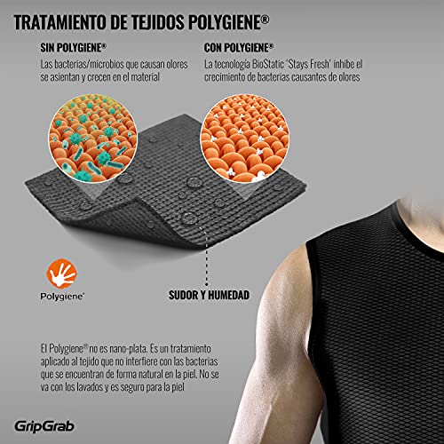 GripGrab Camiseta Interior Ciclismo Ultralight Pack 1 o 3 uds Sin Mangas Rejilla Ropa Técnica Ciclista Transpirable