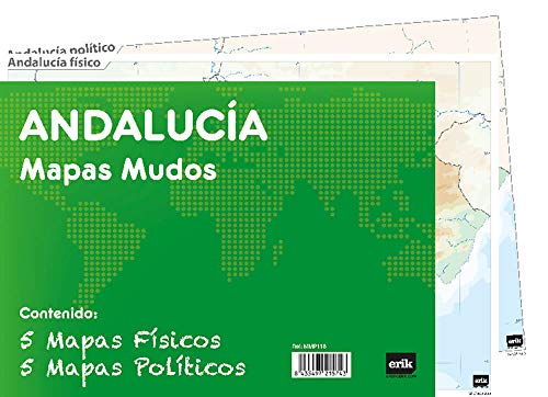 Grupo Erik - Pack 10 mapas mudos ES Andalucía (político, físico)