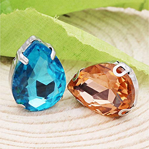 Gwotfy Artesanías de diamantes de imitación, 150 piezas de diamantes de imitación de vidrio Pedrería de colores Artesanías De Gemas De Cristal Piedras preciosas de vidrio para ropa de manualidades DIY
