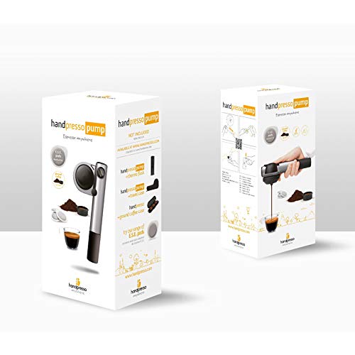 Handpresso Pump Plateada 48256 Cafetera espresso portátil e manual para monodosis ESE o café molido