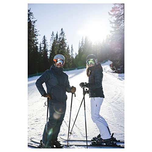 HEAD KORE - Bastón de esquí para Adultos, Unisex, Color Negro y Blanco