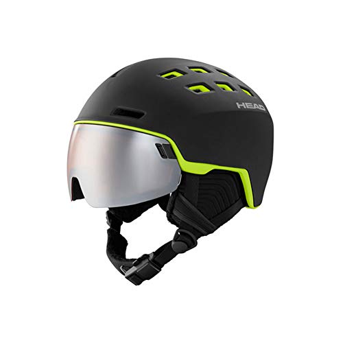 HEAD Radar Casco de esquí/Snowboard, Unisex, Negro y Verde, M/L
