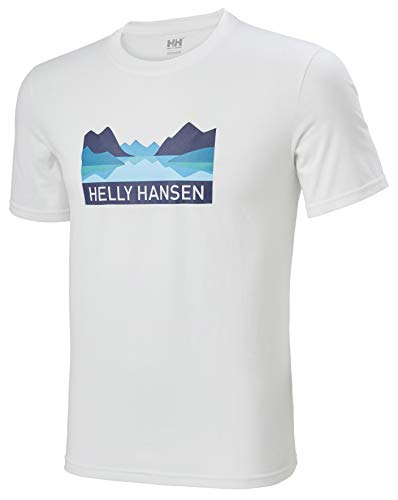 Helly Hansen Nord Graphic Camiseta, Hombre, Blanco, L