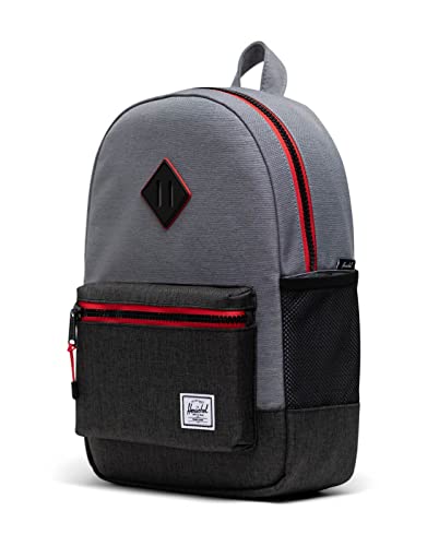 Herschel Heritage Youth Backpack Mid Grey Crosshatch/Black Crosshatch