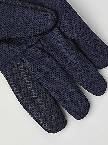 Hestra Guantes de pantalla táctil: capa base de lana seca Touch Point, correr, senderismo y esquí, azul marino, 7
