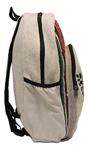 HIMALAYAN mochila de fibra de cáñamo/ Mochila de cáñamo / mochila de día de cáñamo / mochila para la escuela, viajes, ocio, exterior, deporte – con compartimiento para laptop - modelo 152 árbol