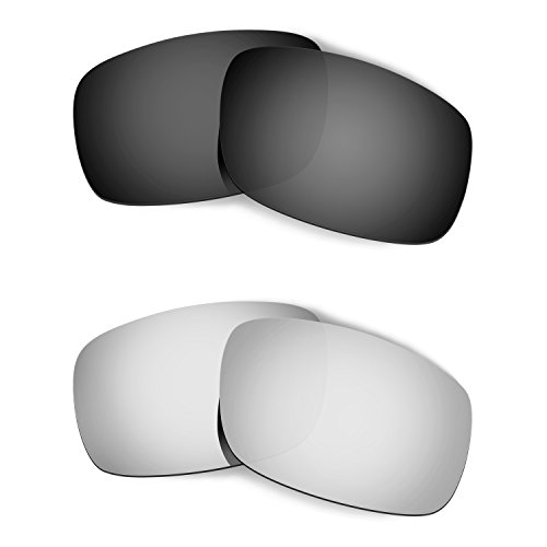 HKUCO Plus Mens Replacement Lenses For Oakley Crankshaft - 2 pair Combo Pack