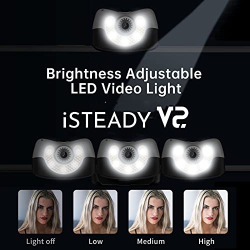 Hohem iSteady V2 AI Estabilizador de cardán de Seguimiento Visual de 3 Ejes, Ligero, Plegable, LED, luz de Video, cardán para Vlog Live Youtube para iPhone13/12 Pro / MAX Samsung S20