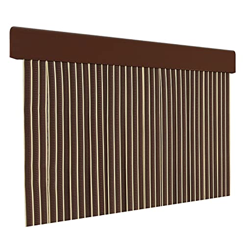 HOME MERCURY – Cortina plana para puerta exterior o interior, material PVC – libre de insectos (210x90CM, PERFIL MARRON P18)