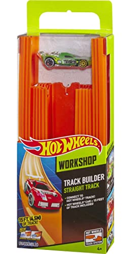 Hot Wheels Track Builder, tramos de pista con vehículo incluido, accesorios para pistas de coches de juguete (Mattel BHT77) , color/modelo surtido