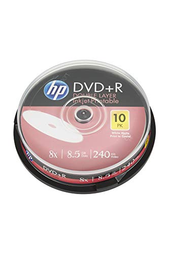 Hp - DVD+r Doble Capa 8X FF Printable tarrina 10 uds