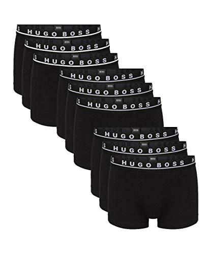 Hugo Boss Calzoncillos tipo bóxer para hombre, paquete de 9 unidades, elásticos, color a elegir (3 paquetes de 3) (001 negro, XL (XL) – 9 unidades)