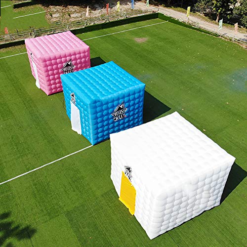 HXML Tienda de campaña de Lujo Grande Inflable del Cubo con el Ventilador/extraíble Sun Refugio Adecuado para Fiestas, Bodas,Azul