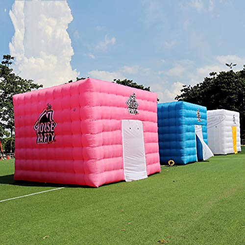 HXML Tienda de campaña de Lujo Grande Inflable del Cubo con el Ventilador/extraíble Sun Refugio Adecuado para Fiestas, Bodas,Azul