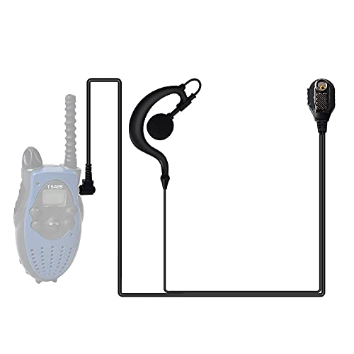 HYS Auriculares Walkie Talkie de 2,5 mm con micrófono en forma de G compatible con Motorola TLKR Talkabout T62, T80, XT180, T82 Extreme 2 Way Radio(2 unidades)