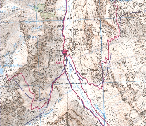 IGN 3336 ET Les Deux Alpes, les Olan. Muzelle, Parc national des Écrins 1:25.000 carte de randonnée topographique (France, Gap / Grenoble, Hautes-Alpes, Isère)