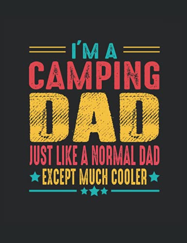 I'M A CAMPING DAD - JUST LIKE A NORMAL DAD EXCEPT MUCH COOLER: 6*9 Camping journal for writing down places, people met, most memorable event, most fun things and much more. 120 pages.