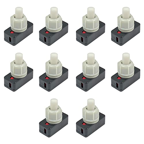 InputMakers Kit de 10 Interruptores de presión On-Off o Enclavamiento para Manualidades y Uso Escolar.