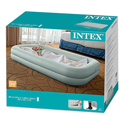 Intex 66810NP - Colchón hinchable infantil con hinchador 107 x 168 x 25 cm