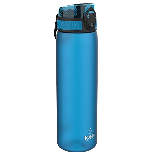 Ion8 Botella Agua, Sin Fugas, Sin BPA, 500ml, Azul