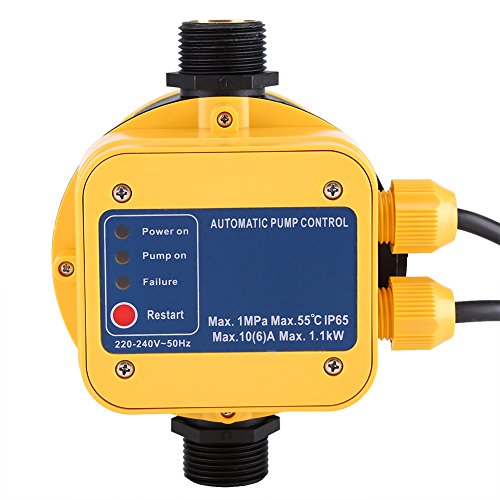 IP65 220 V controlador de presión bomba de agua presostato automático electrónico controlador de presión con Gauge casa accesorio Apto para todo tipo de bombas