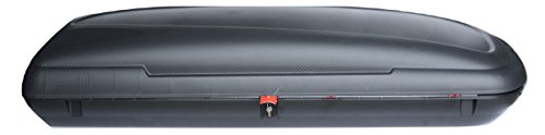 Italfodere Baúl de techo de 480 l para coche, portaequipajes, portaesquís BA480 caja de almacenamiento de aspecto de carbono