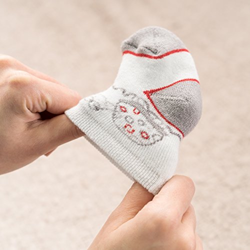 Jacobs Calcetines de recién nacido/Patucos bebé de algodón - Lote 6 pares (0-3 meses), Certificado Oeko-Tex Standard 100 - Color: Gris, Crudo
