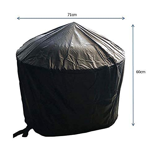 Jinfa | Cubierta Protectora Impermeable para brasero de jardín de 60cm y 70,5cm | Color Negro